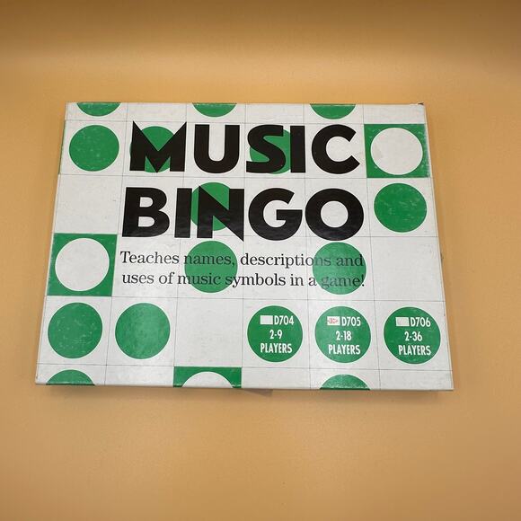 Vintage Music Bingo 2-18 players Teach Music in Game Form 1967 - Picture 1 of 7